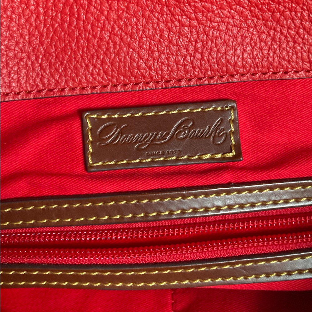 Dooney & Bourke Red Leather Tote Bag - Picture 10 of 12